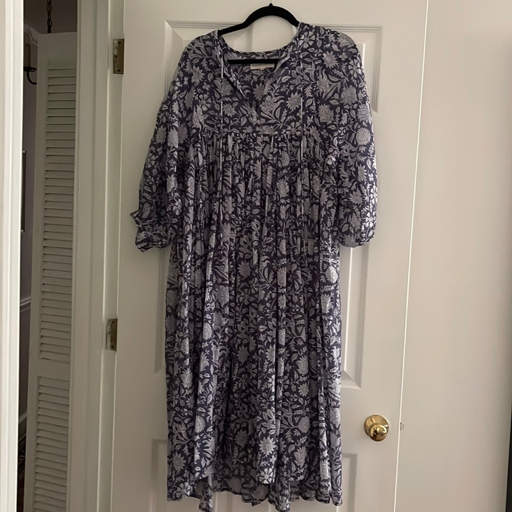 Daughters of India Kyra Midi Dress, Blue Iris